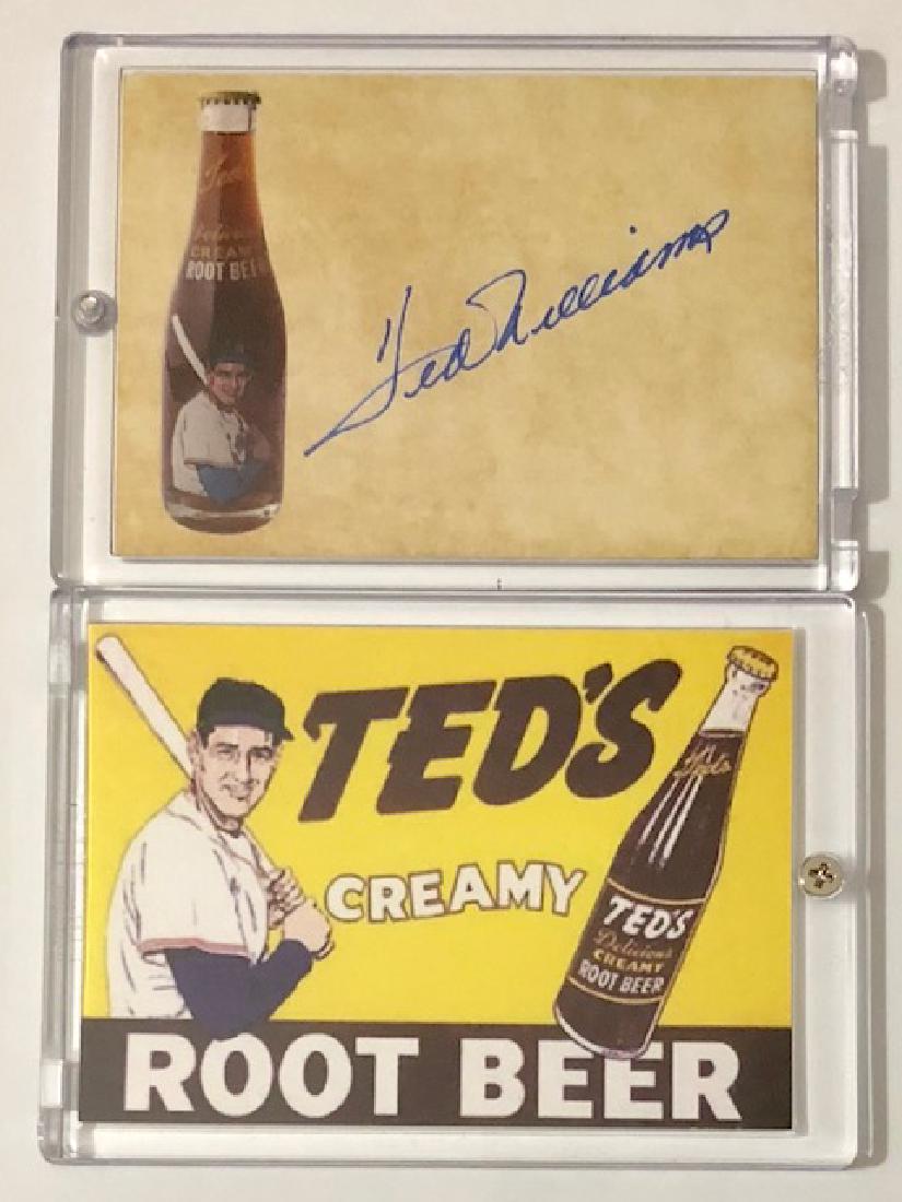 TED WILLIAMS “Ted’s Root Beer” Advertising Baseball: Great Card
