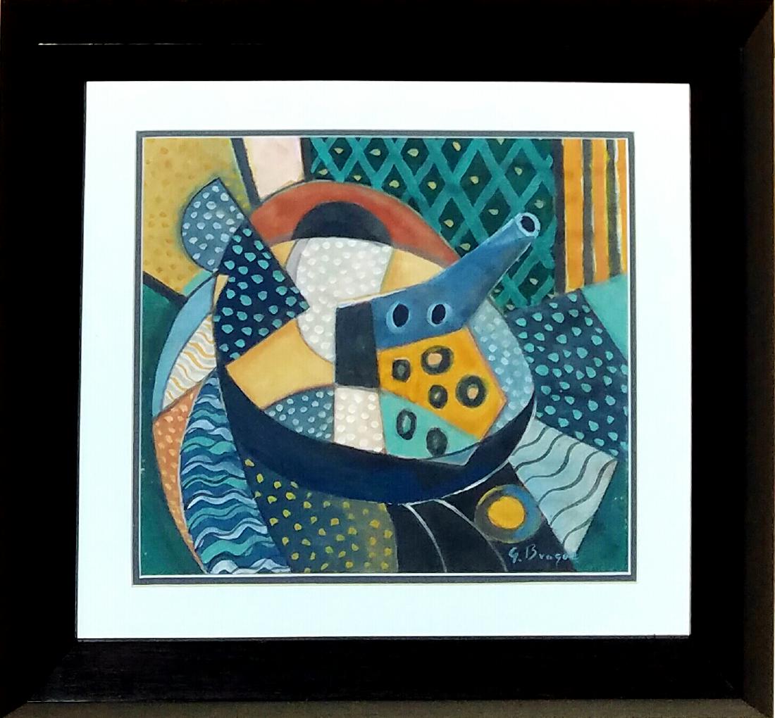 GOUACHE ON PAPER SIGNED G BRAQUE (1 of 2)