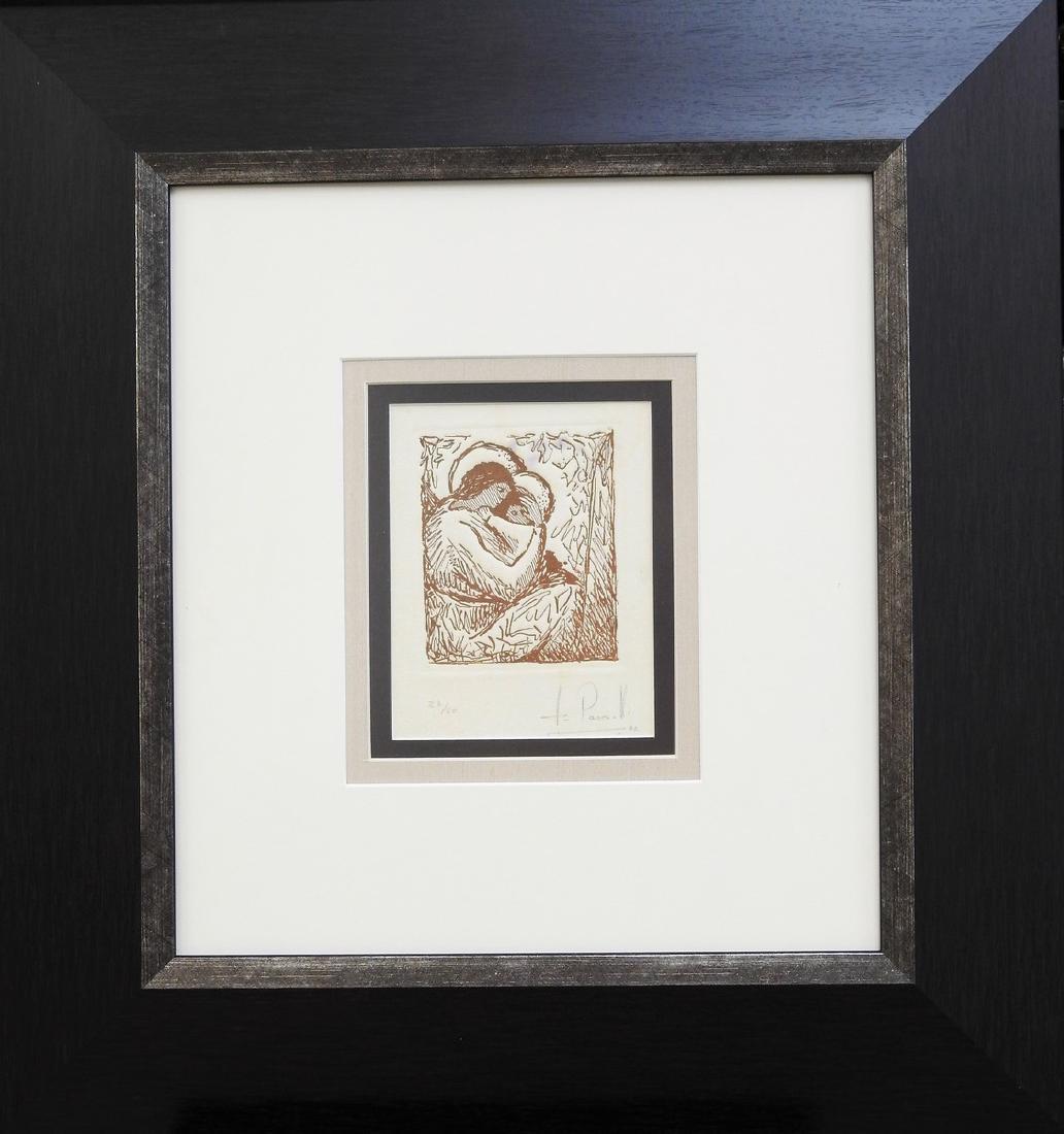 vintage etching engraving unkown artist (1 of 2)