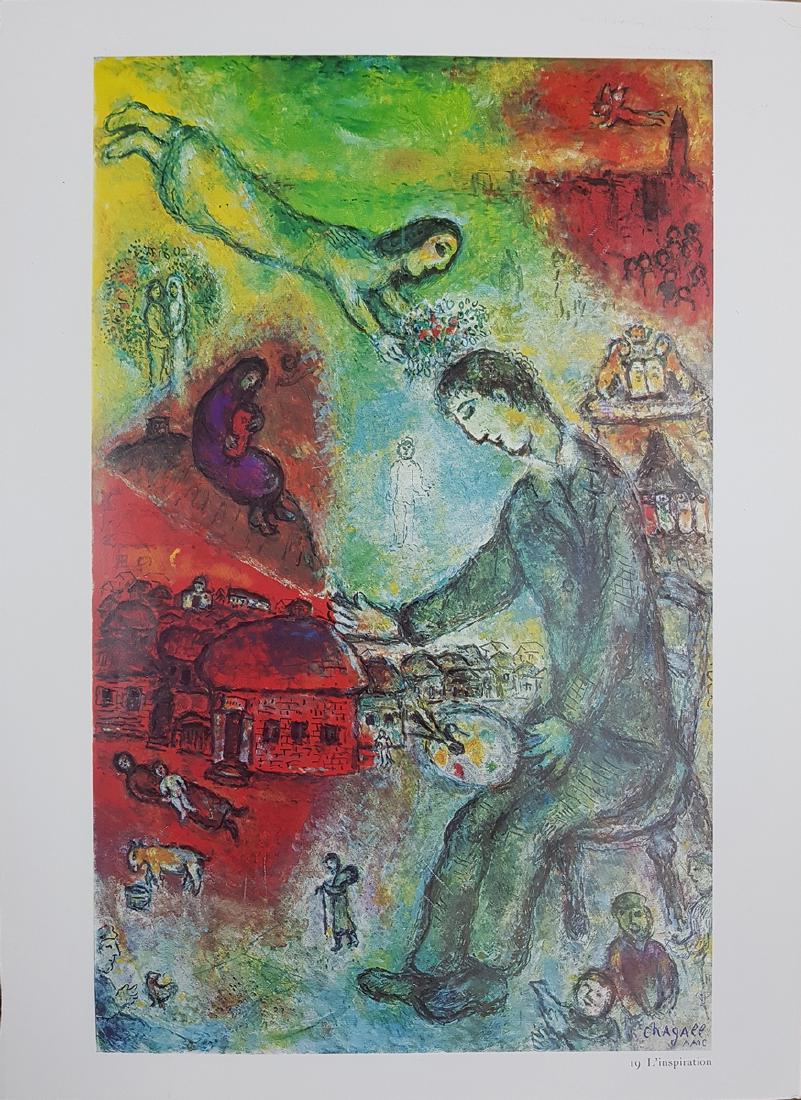 MARC CHAGALL COLOR LITHOGRAPH (1 of 3)