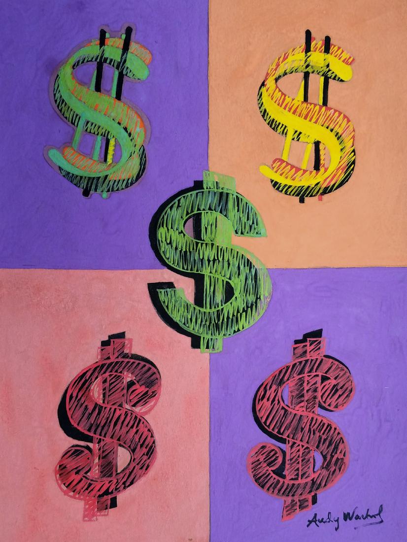 GOUACHE ON PAPER SIGNED ANDY WARHOL (1 of 1)