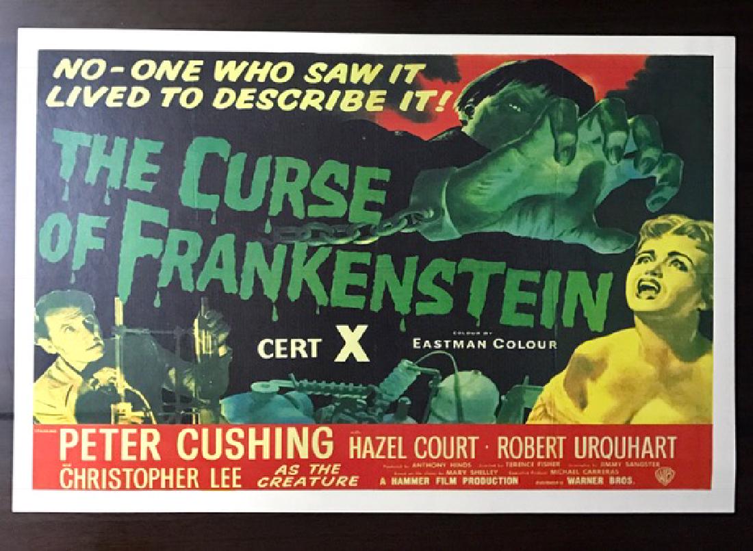 1954 The Curse of Frankenstein Movie Theatre Lobby: Classic Sci-Fi - 12” x 18” – Vintage Print Date Unknown