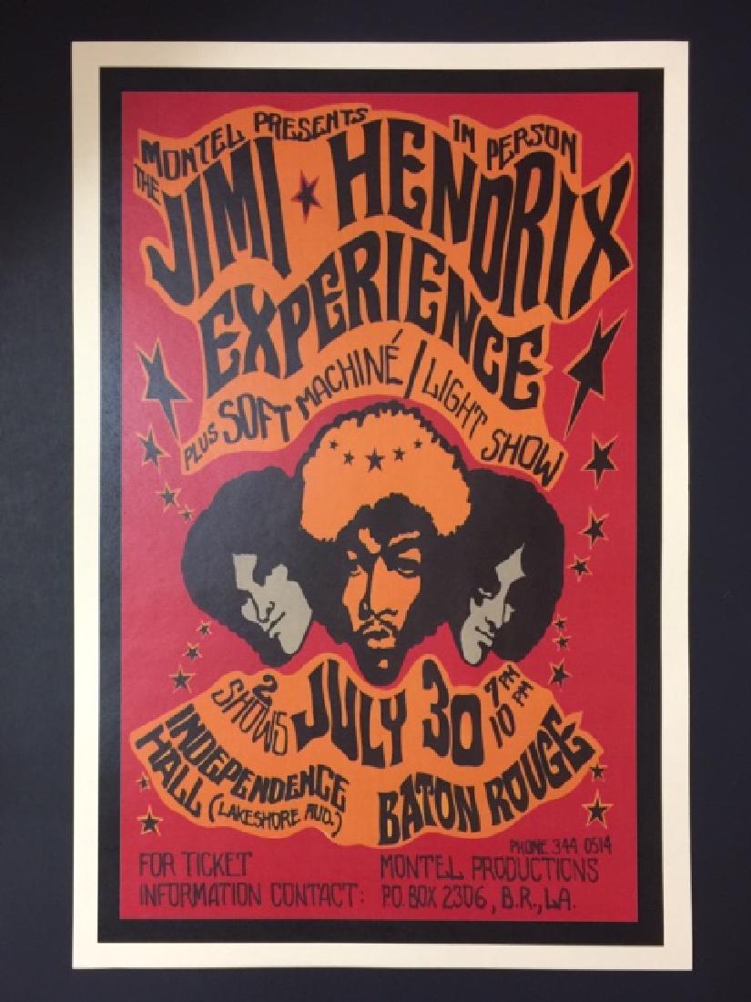 JIMI HENDRIX Baton Rouge Louisiana Concert Poster: 12” x 18” – Print Date Unknown
