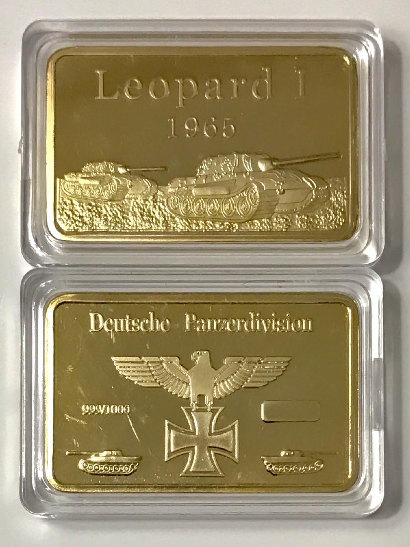 1oz .999 Gold Clad WW2 Nazi Panzer Division Bullion Bar: Encapsulated