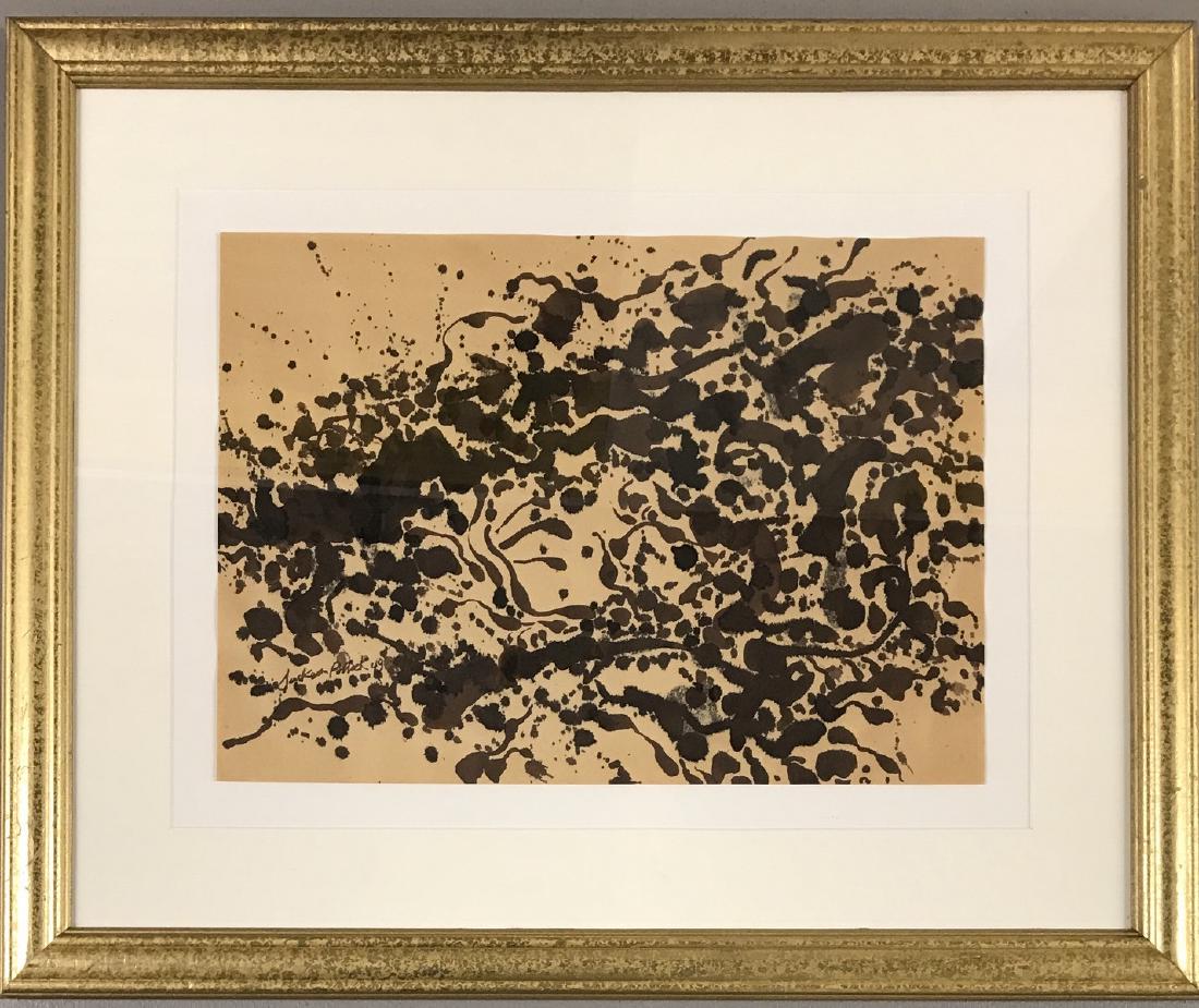 INK ON PAPER SIGNED JACKSON POLLOCK (1 of 2)