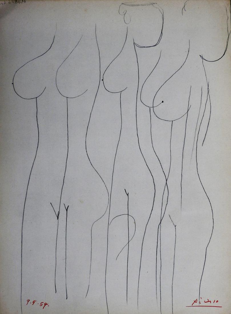 PABLO PICASSO SIGNED COLOR LITHOGRAPH WITH CERTIFICATE (1 of 2)