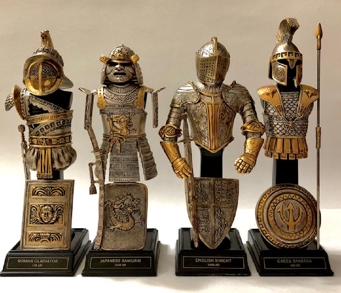 ) Scarce 480 B.C. Greek Spartan ONLY “Armor through the: You are Bidding on ONLY the Greek Spartan – Extremely Rare Heavy Gilded Pewter – Approximately 9” Tall