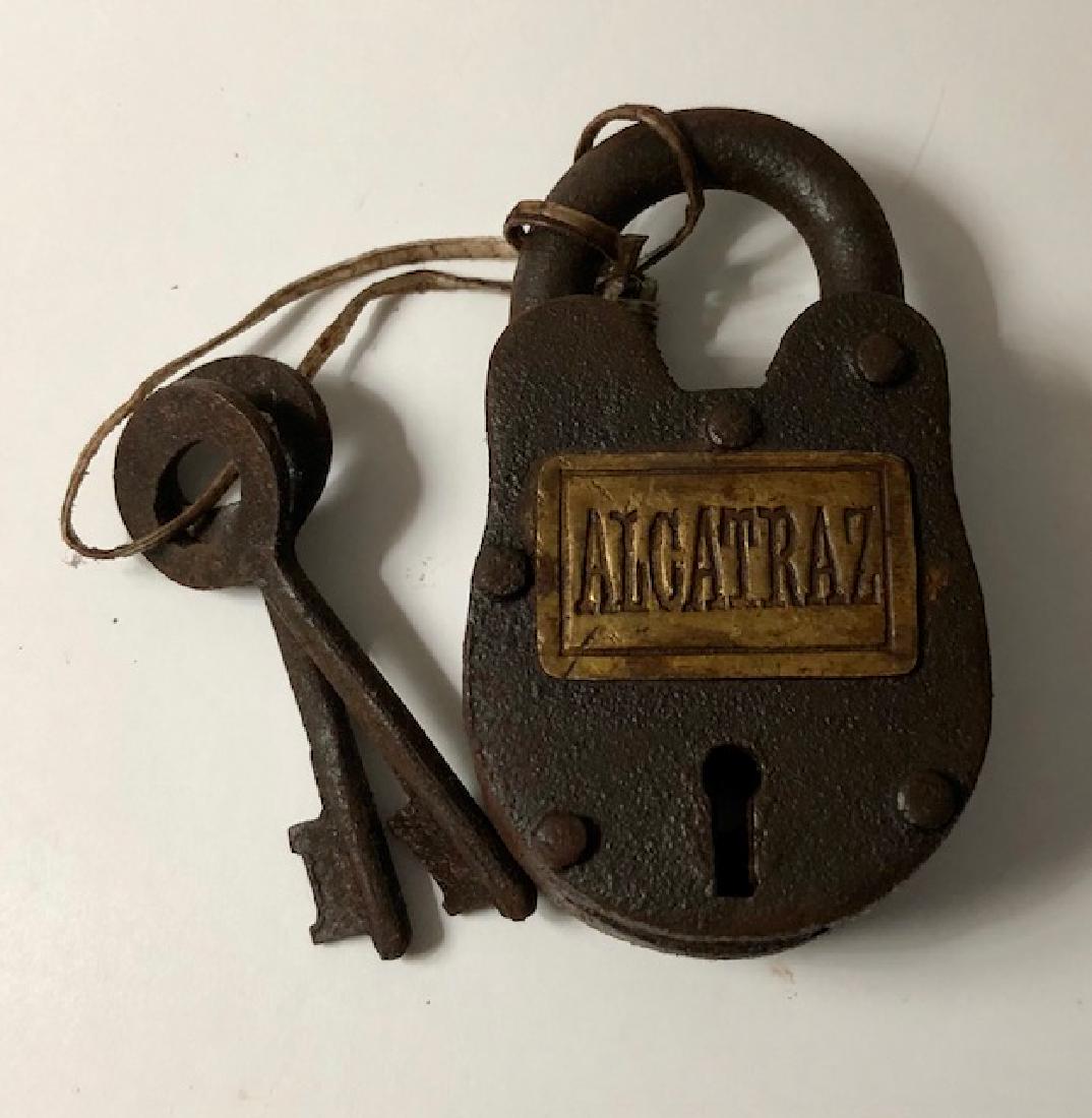 Antique ALCATRAZ Prison Padlock w/Functioning Keys: Great Piece