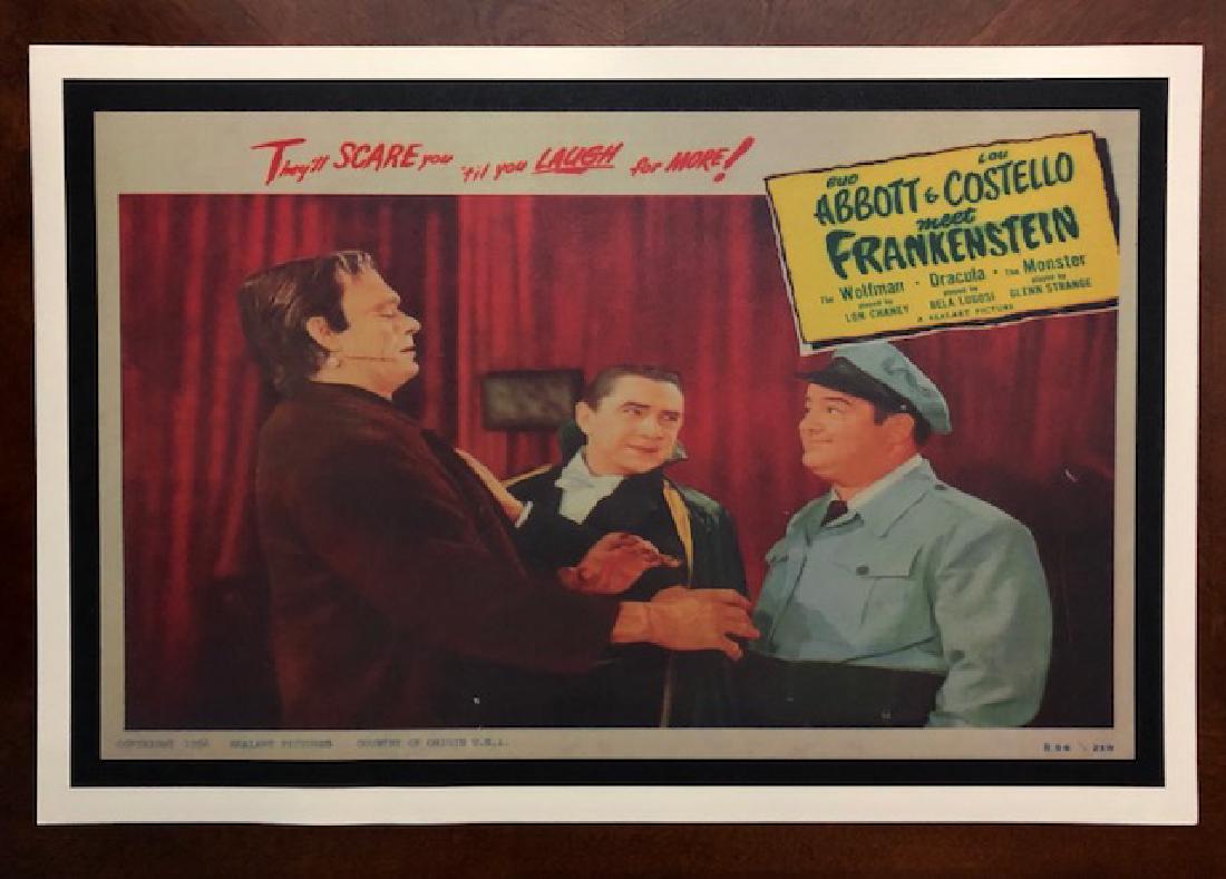 1948 ABBOTT & COSTELLO Meet Frankenstein Movie Poster: Lou Abbott & Bud Costello - 12” x 18” – Print Date Unknown