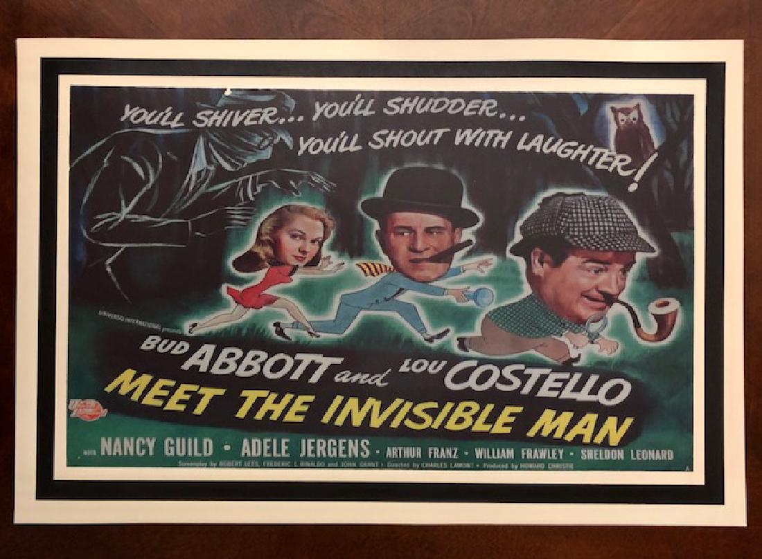 1951 ABBOTT & COSTELLO Meet The Invisible Man Movie: Lou Abbott & Bud Costello - 12” x 18” – Print Date Unknown