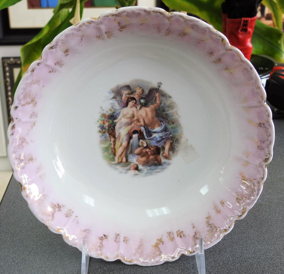 LIMOGES FRANCE ANTIQUE PORCELAIN PLATE: 2" X 8.25"