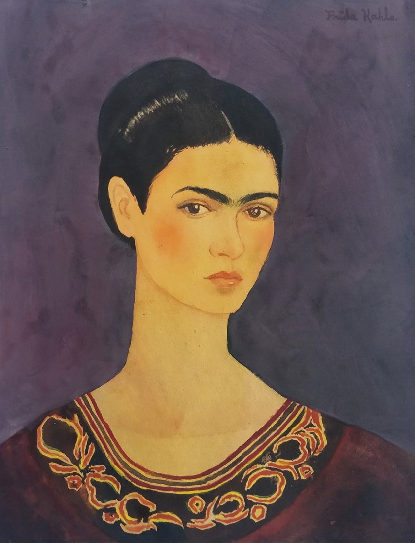 WATERCOLOR ON PAPER SIGNED FRIDA KAHLO (1 of 1)