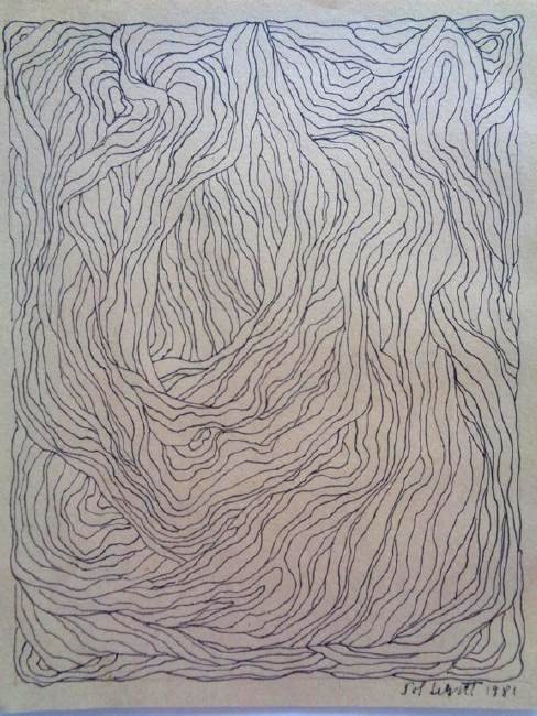 INK ON PAPER SIGNED SOL LEWITT (1 of 2)