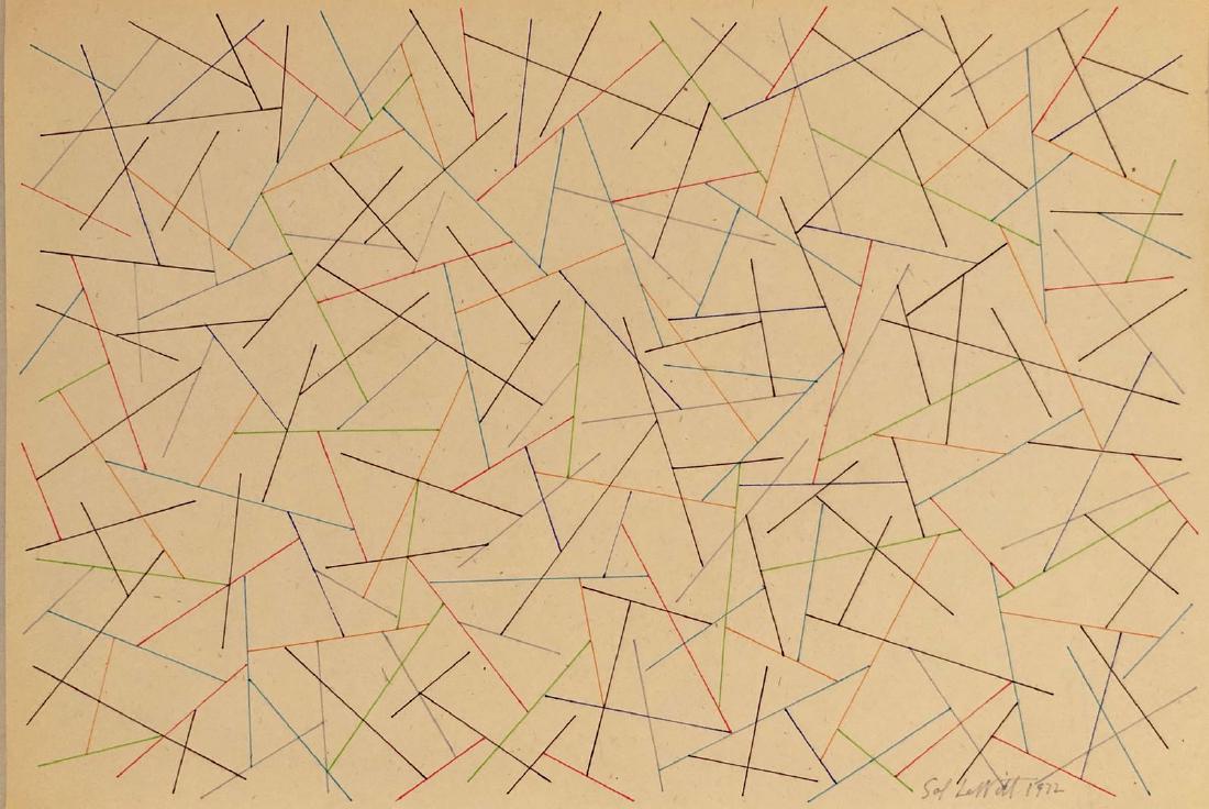 INK ON PAPER SIGNED SOL LEWITT (1 of 2)