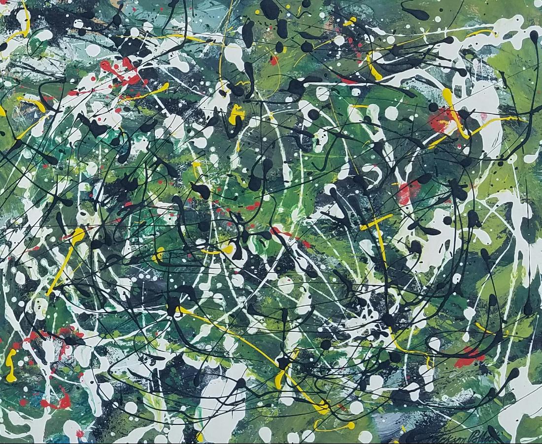 MIXED MEDIA ON PAPER SIGNED JACKSON POLLOCK (1 of 1)