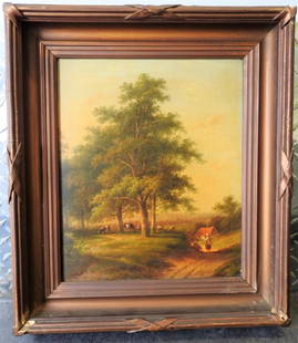 Jan Evert MOREL OIL ON CANVAS: 12.50" X 10.25"