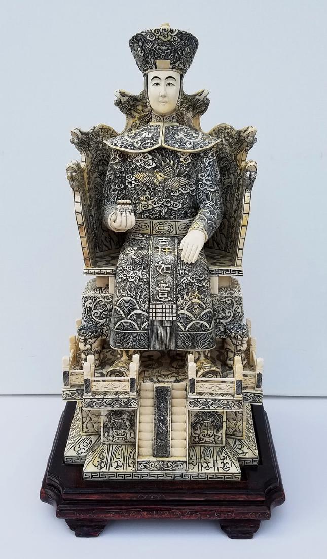 ANIQUE CHINESE QUEEN COMPOSITE SCULPTURE (1 of 9)