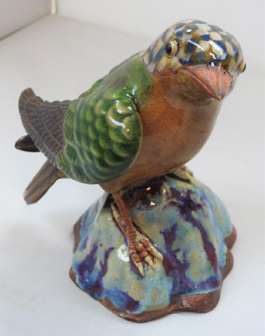 ANTIQUE CHINESE HAND PAINTED SIGNED CERAMIC SCULPTURE (1 of 4)