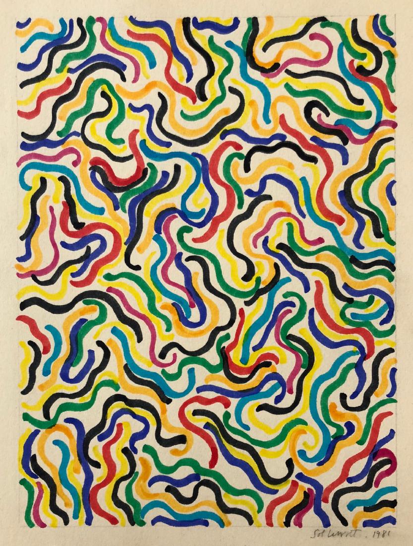 INK ON PAPER SIGNED SOL LEWITT (1 of 2)