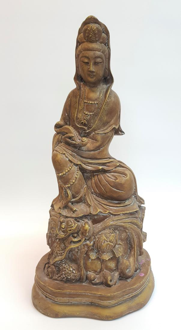 ANTIQUE TIBETAN ORIENTAL WOMAN SCULPTURE (1 of 2)