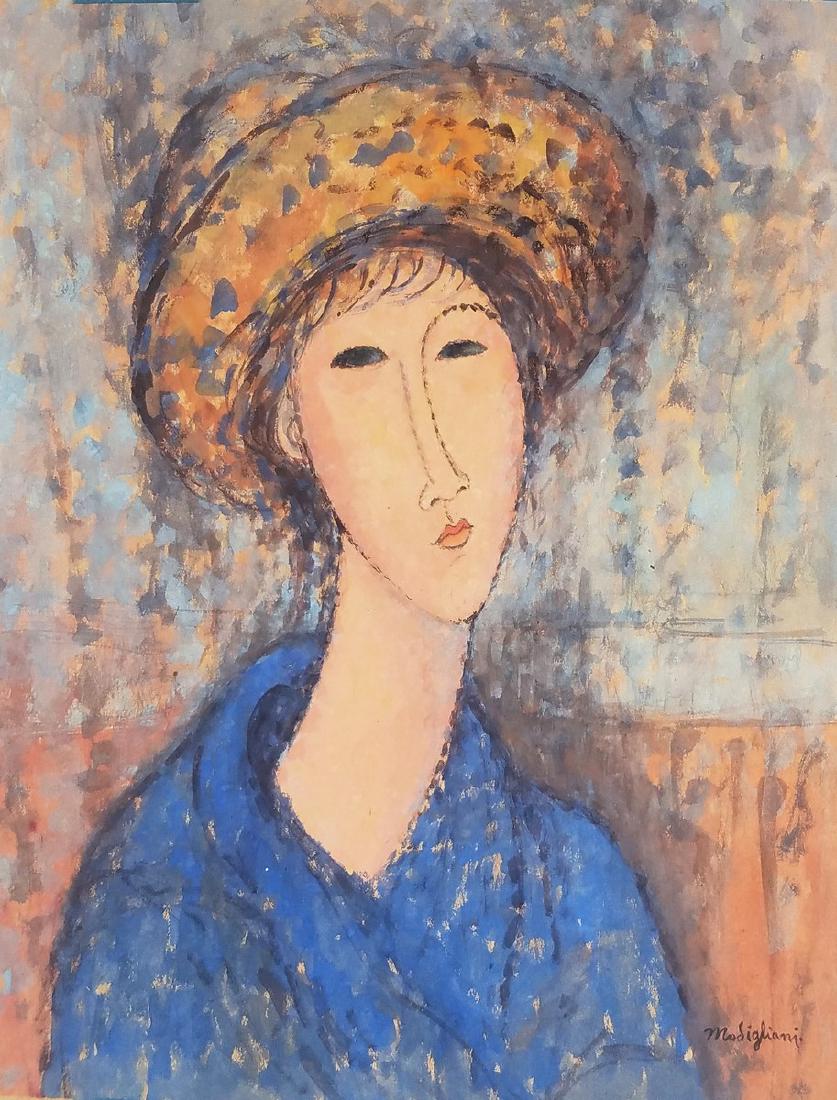 WATERCOLOR ON PAPER SIGNED MODIGLIANI (1 of 1)