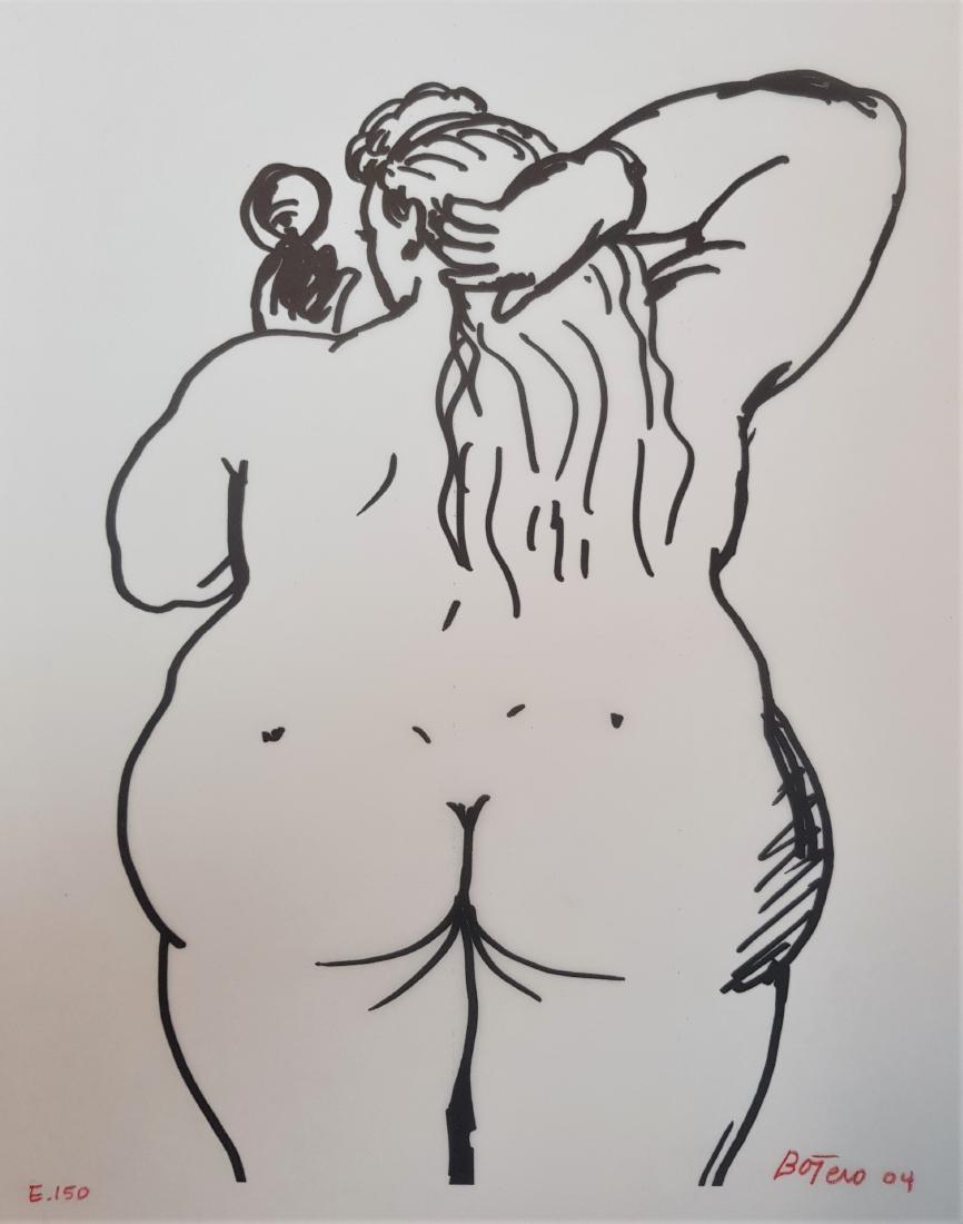 FERNANDO BOTERO INK ON PARCHMENT PAPER (1 of 2)