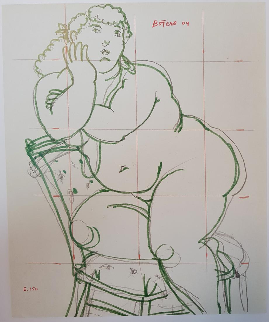 FERNANDO BOTERO INK ON SPECIAL PAPER (1 of 2)