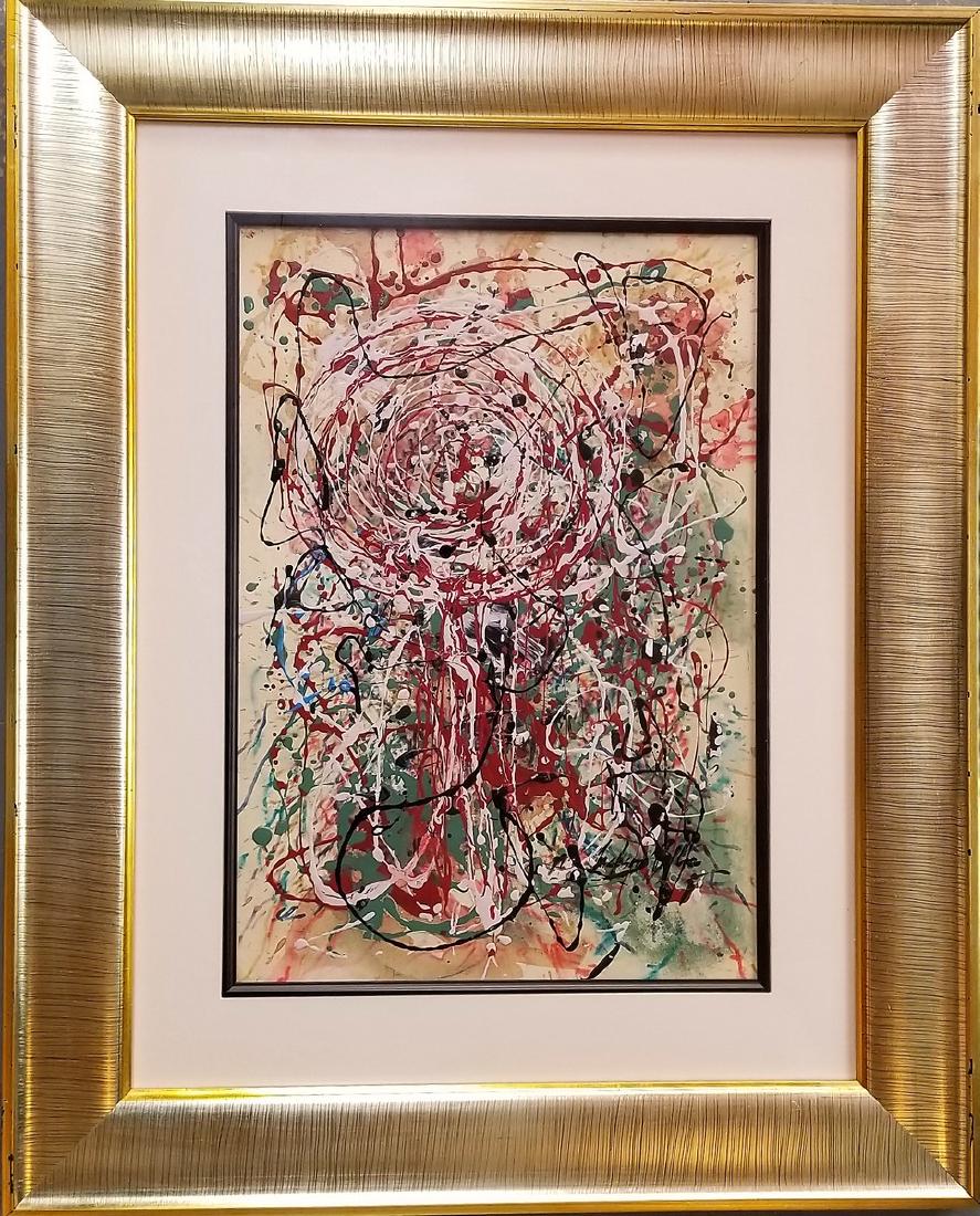 Acrylic/Oil Mixed Media on Board signed Jackson Pollock (1 of 2)