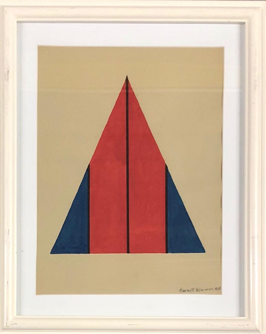 GOUACHE ON PAPER SIGNED BARNETT NEWMAN (1 of 2)