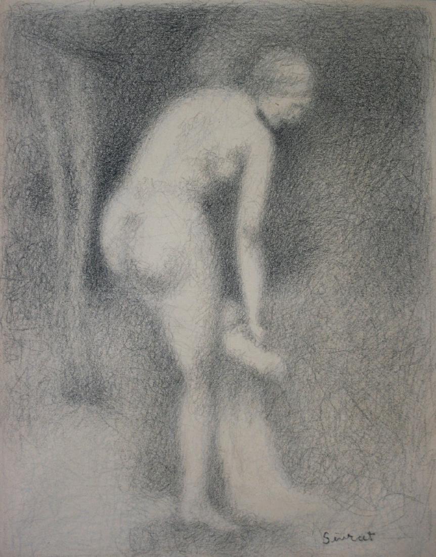 Georges Seurat (ATTRIB): Georges-Pierre Seurat was a French Post-Impressionist painter and draftsman. He is noted for his innovative use of drawing media and for devising the painting techniques known as chromoluminarism and