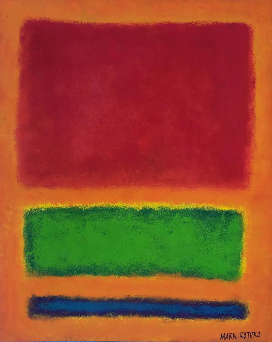 MIXED MEDIA ON PAPER SIGNED MARK ROTHKO (1 of 1)