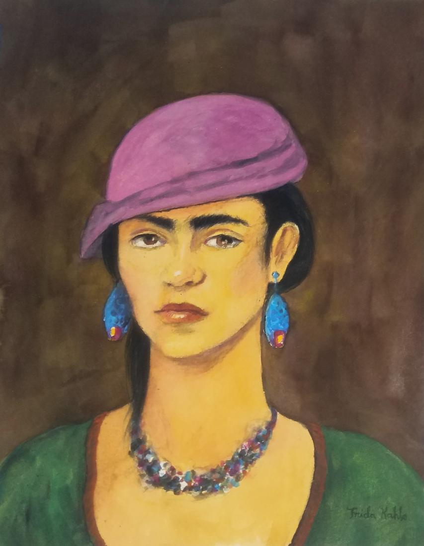 WATERCOLOR ON PAPER SIGNED FRIDA KHALO (1 of 1)