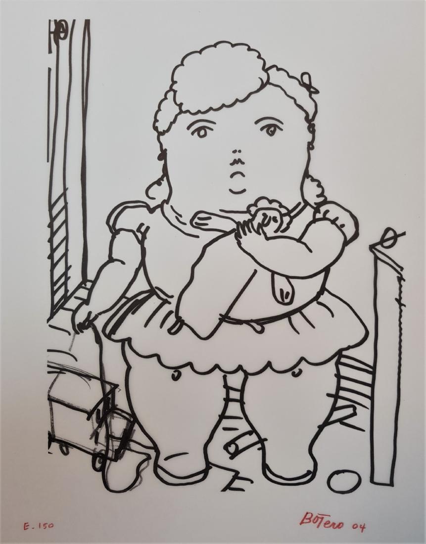 FERNANDO BOTERO INK ON PARCHMENT PAPER (1 of 2)