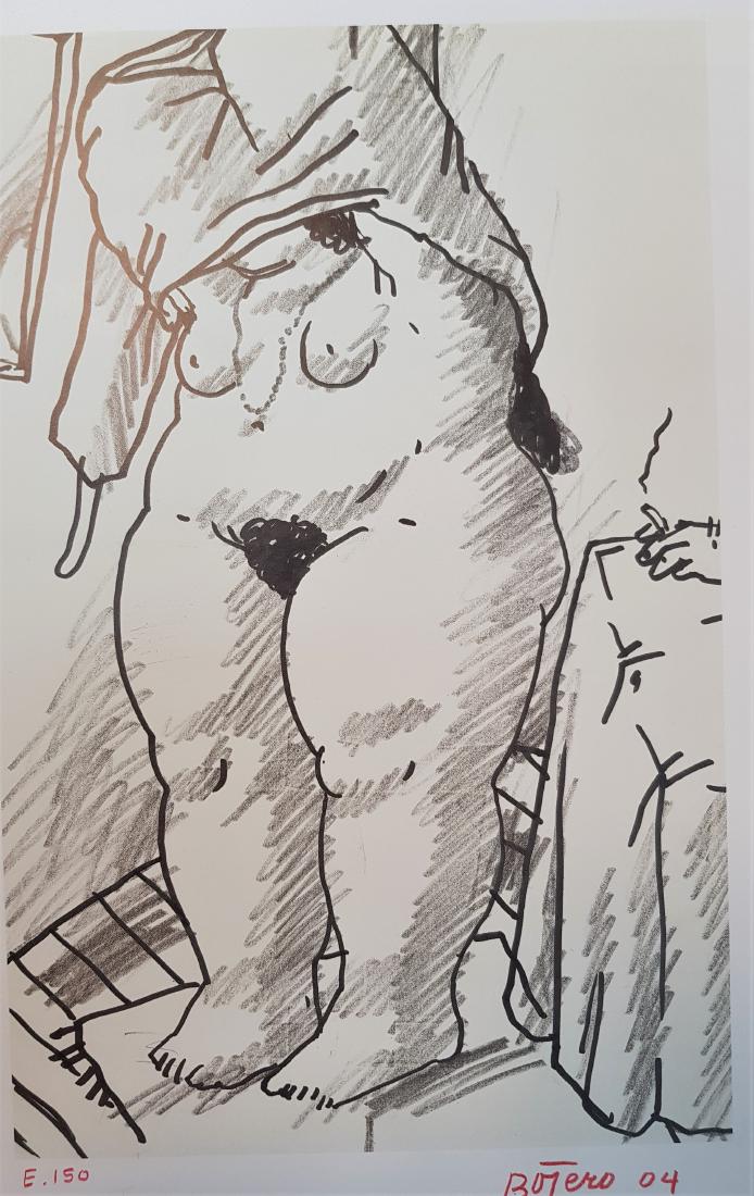 FERNANDO BOTERO INK ON SPECIAL PAPER (1 of 2)