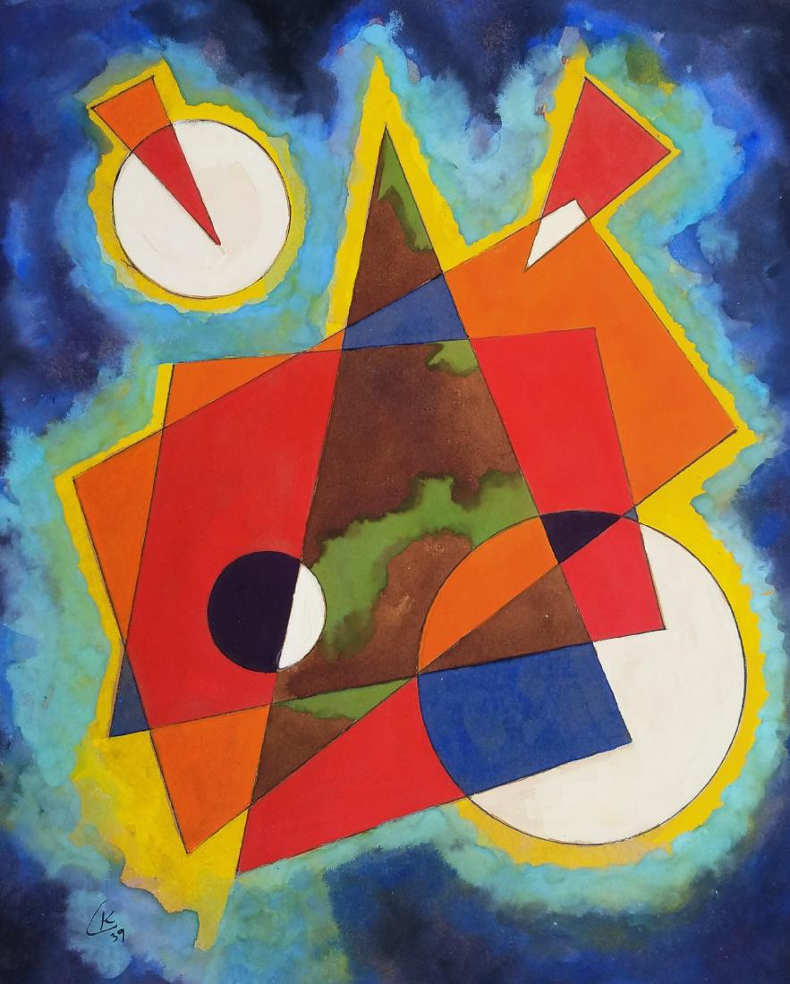 Mixed Media On Paper (attrib.) Vassily Kandinsky (1 of 1)