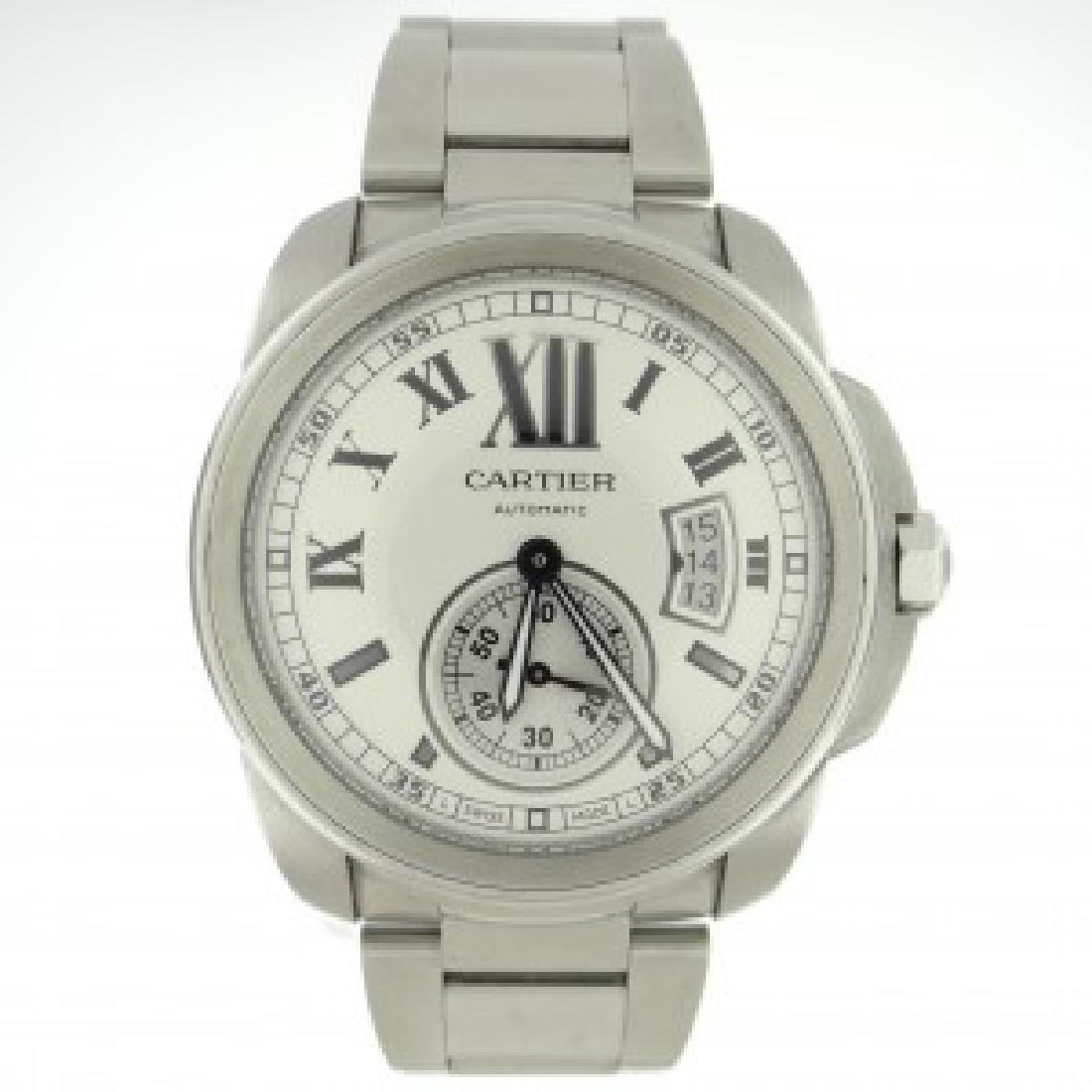 MENS LARGE SIZE STAINLESS CARTIER WATCH (1 of 1)