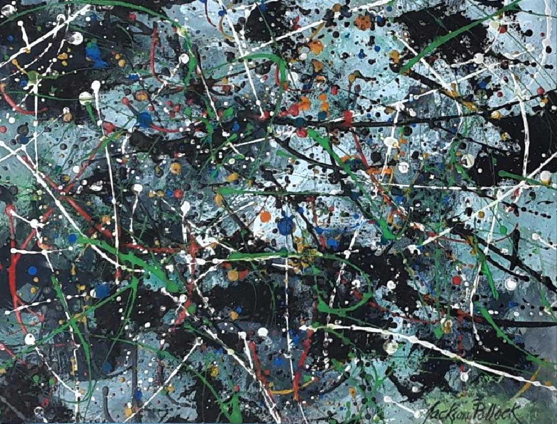 MIXED MEDIA ON PAPER SIGNED JACKSON POLLOCK (1 of 1)