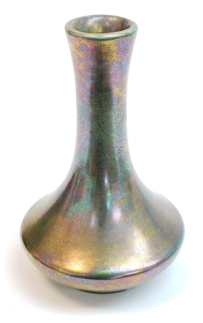 MARMOR ART NOUVEAU IRIDESCENT FLOWER VASE: 6.25" H EXCELLENT CONDITION