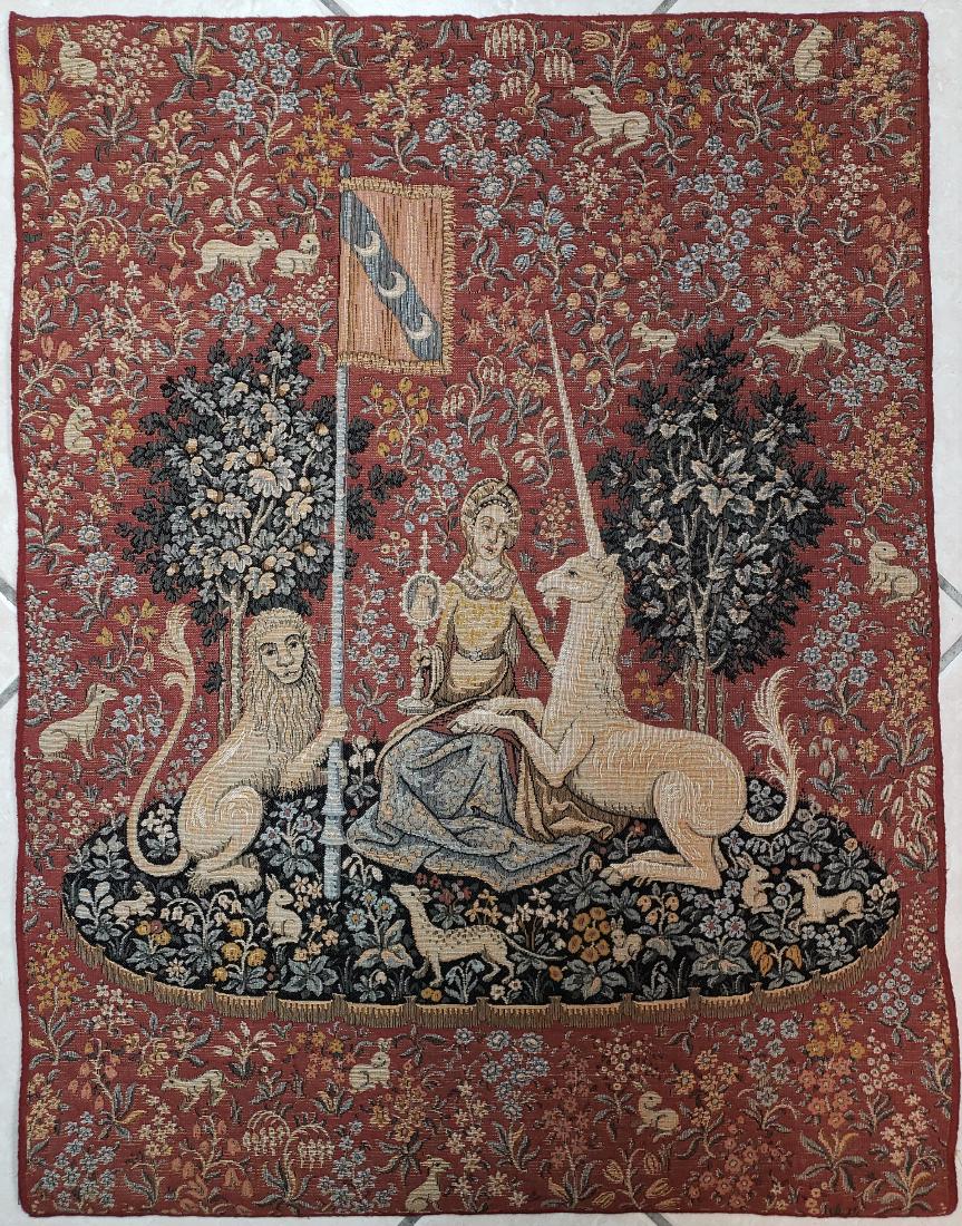 ANTIQUE belgium tapestry