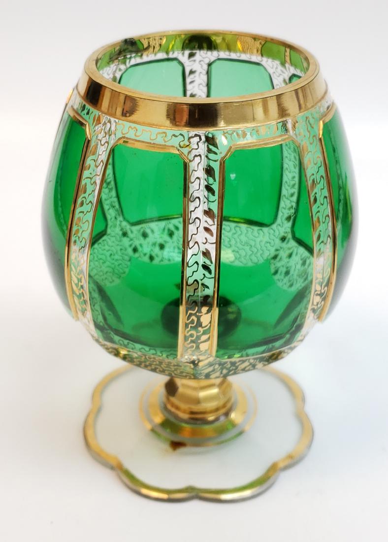 MOSSER BOHEMIAN GREEN GLASS CUP (1 of 1)