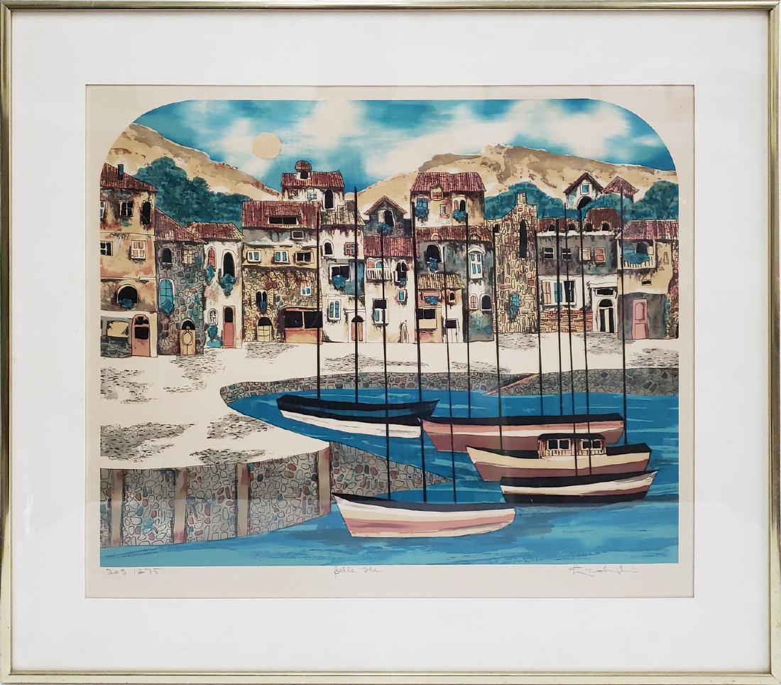 vintage signed and numbered color lithograph