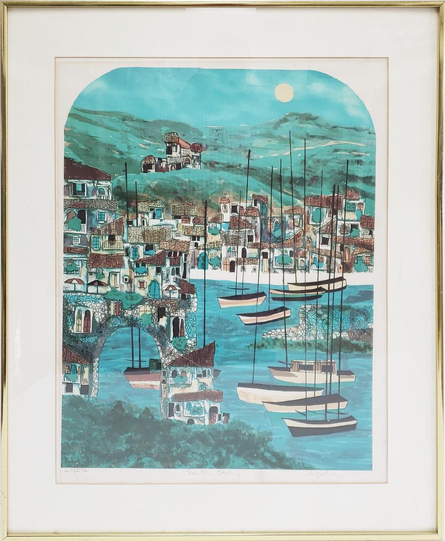 vintage signed and numbered color lithograph (1 of 5)