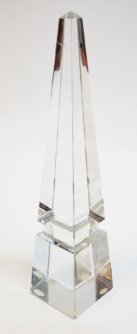 VINTAGE BACCARAT CRYSTAL SCULPTURE "PYRAMID" (1 of 2)
