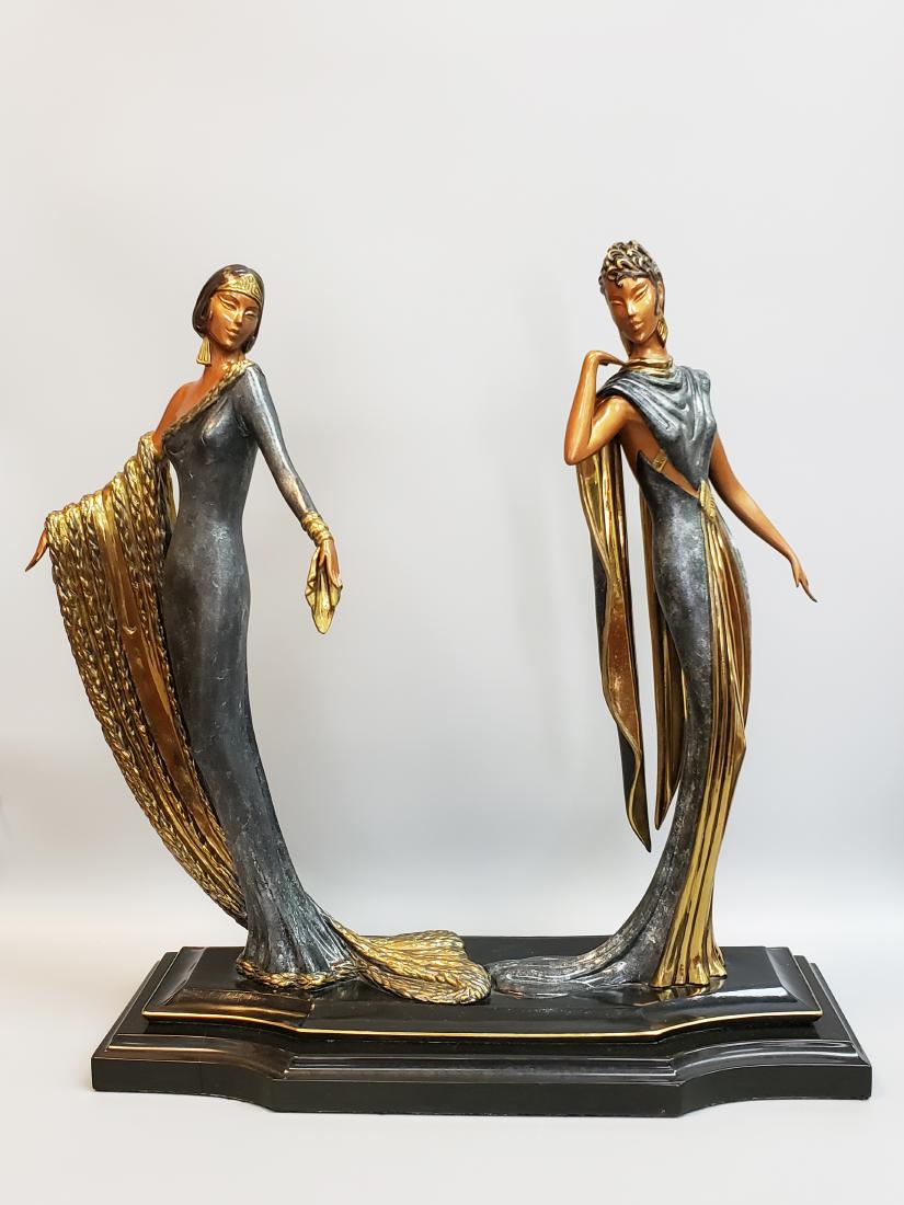 ERTE' "DUETTO" ORIGINAL BRONZE SCULPTURE: ERTE' "DUETTO" ORIGINAL BRONZE SCULPTURE