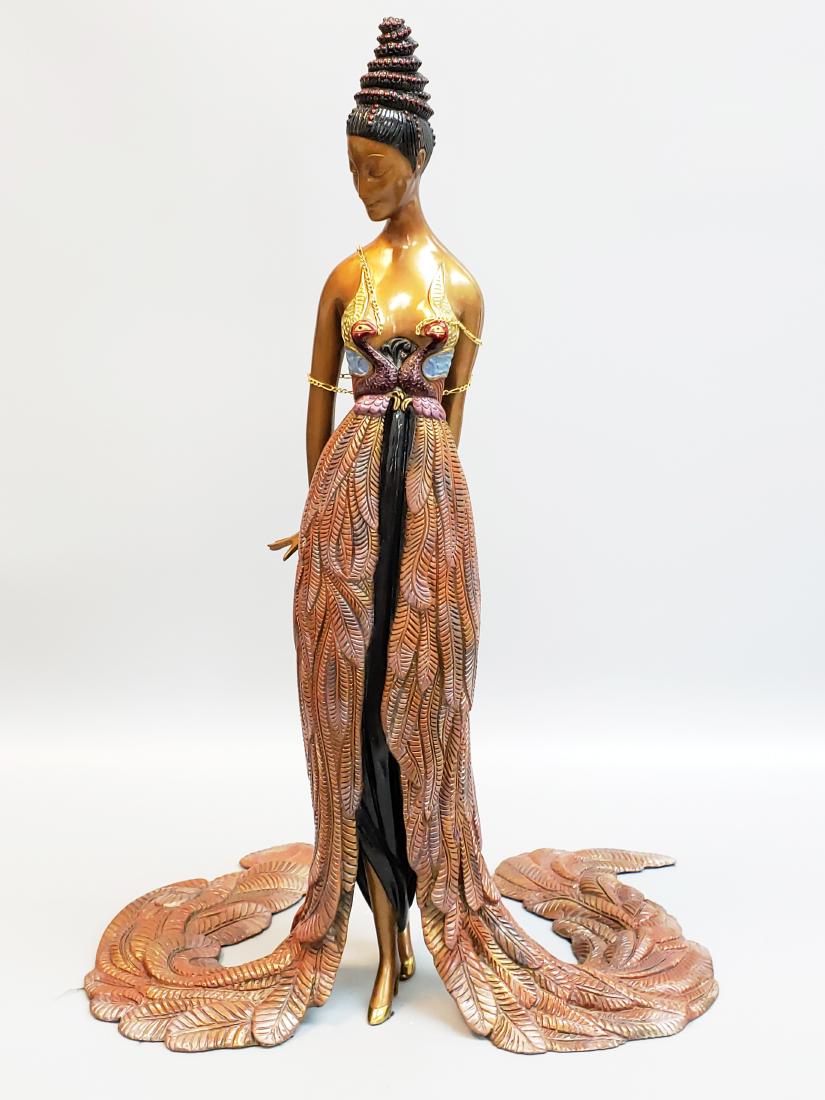 ERTE' "FEATHER GOWN" ORIGINAL BRONZE SCULPTURE (1 of 8)