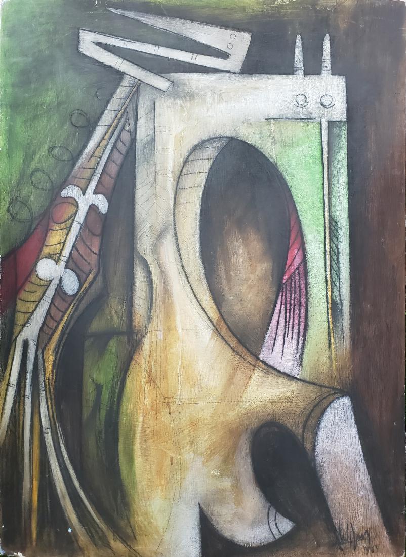 Wifredo LAM (1902-1982) OIL ON CANVAS BOARD (1 of 2)
