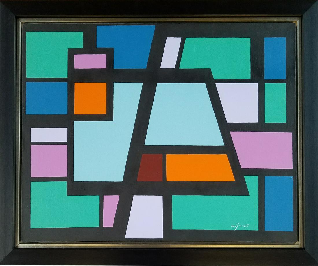 JOSE MARIA MIJARES CUBAN ART: ACRYLIC ON CANVAS, 24" X 30", FRAMED, EXCELLENT CONDITION, WITH CERTIFICATE
