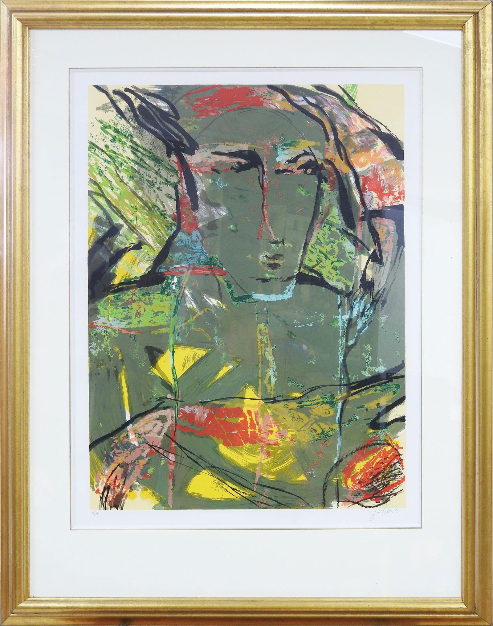 Gina PELLON (1926-2014): COLOR LITHOGRAPH 31.75" X 23.50" EXCELLENT CONDITION