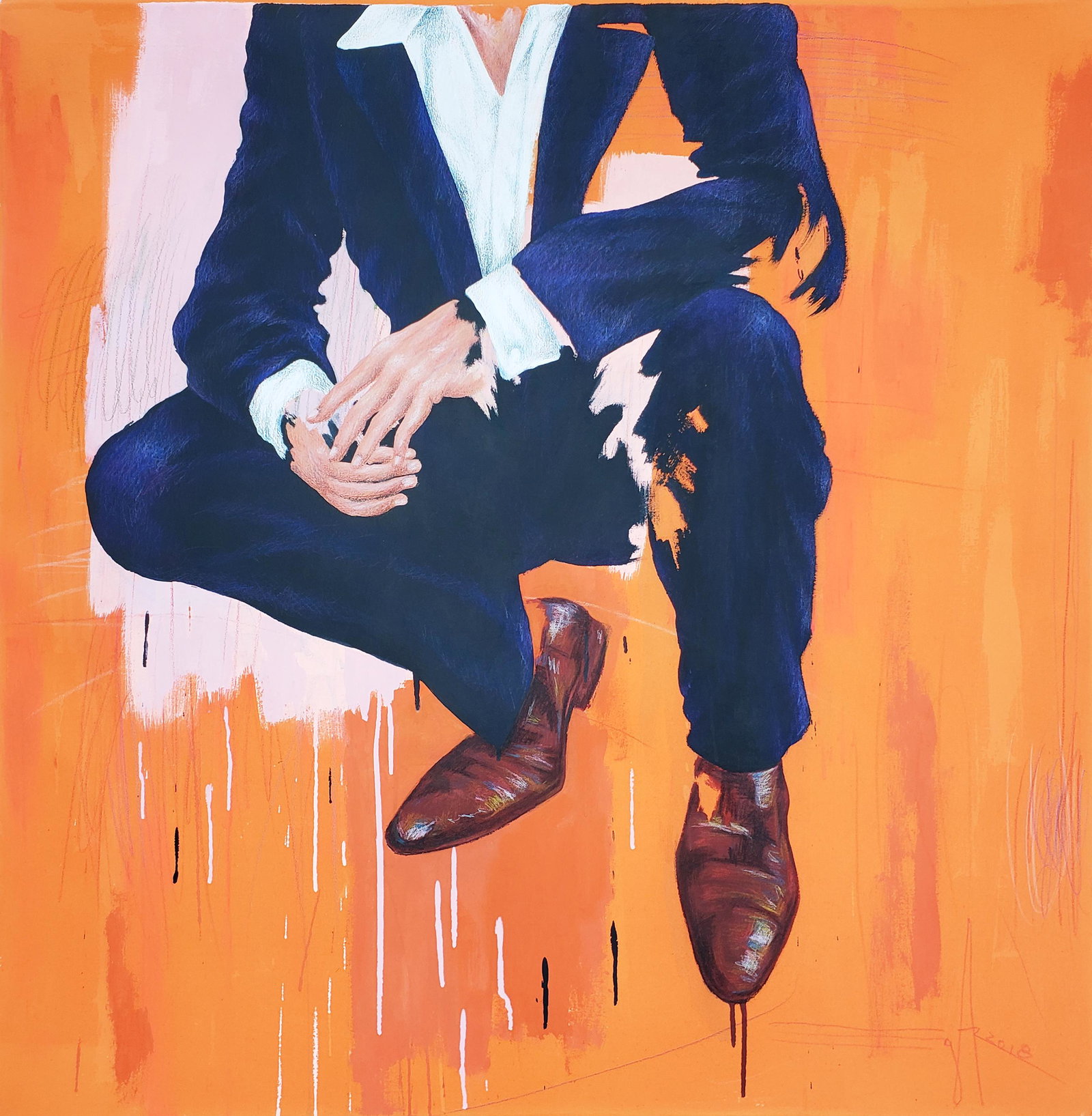 Edgar del canto CHILE 1965: Acrylic on canvas 40x40