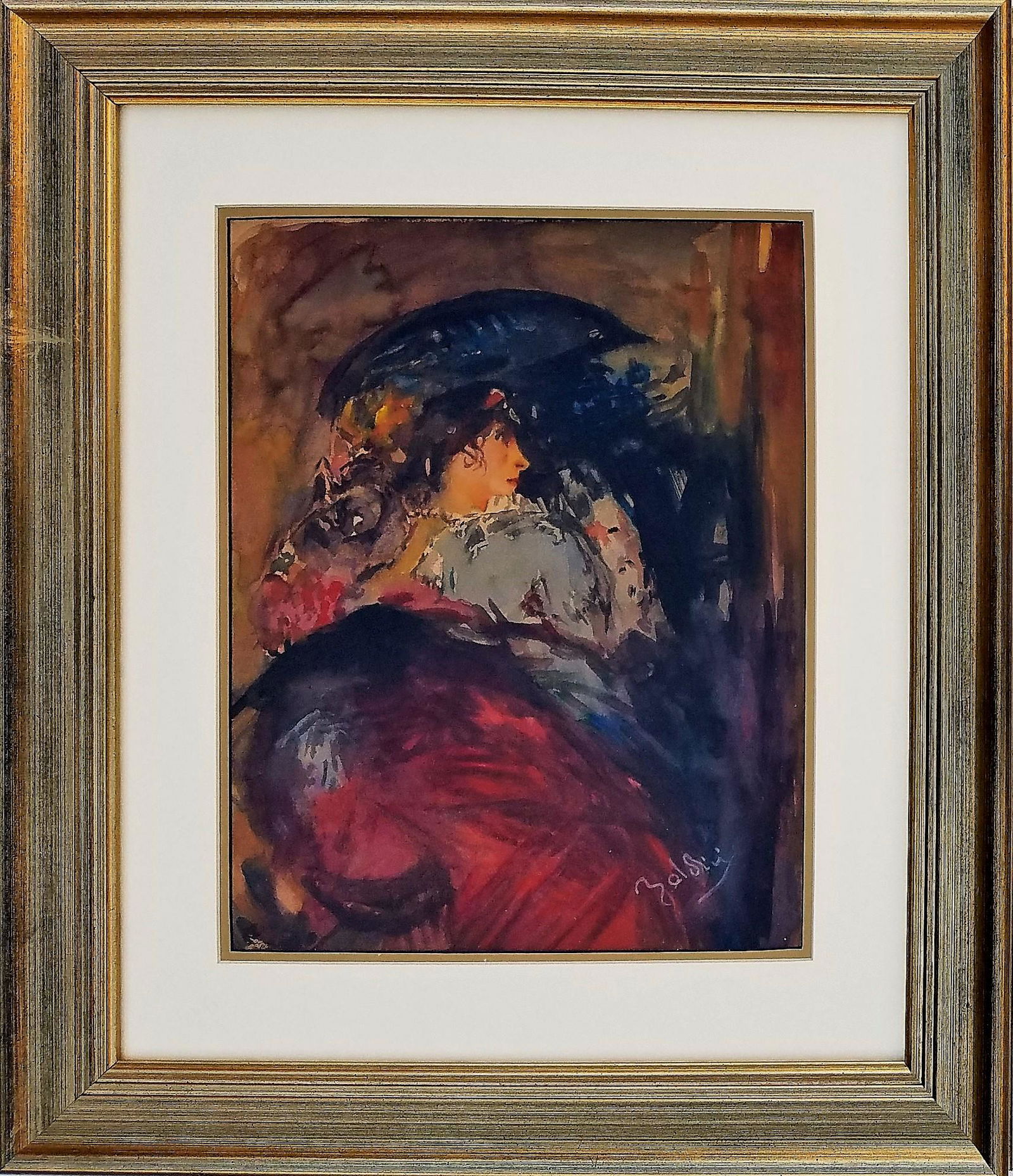 Giovanni BOLDINI (Attrib.) (1842-1931) WATERCOLOR ON: 14" X 11" FRAMED AND IN EXCELLENT CONDITION